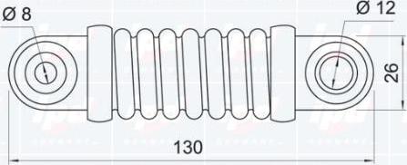 IPD 13-0153 - Vibration Damper, v-ribbed belt xparts.lv