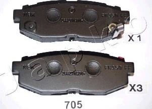 Japko 51705 - Brake Pad Set, disc brake xparts.lv