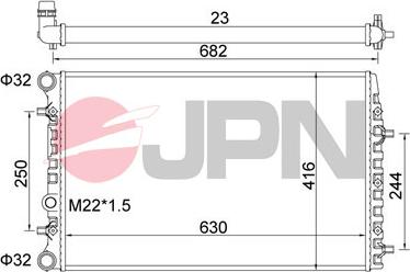 JPN 60C9056-JPN - Radiatorius, variklio aušinimas xparts.lv