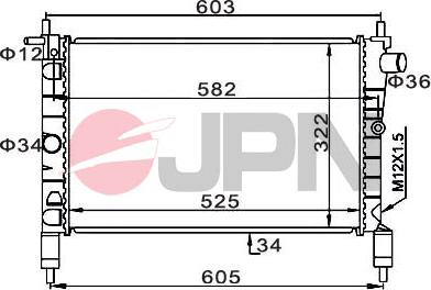 JPN 60C9030-JPN - Radiators, Motora dzesēšanas sistēma xparts.lv