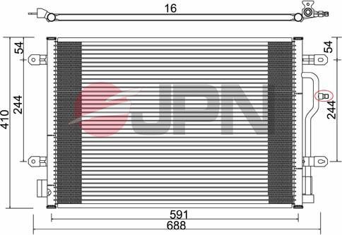JPN 60C9076-JPN - Condenser, air conditioning xparts.lv