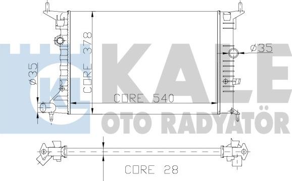 KALE OTO RADYATÖR 177200 - Radiators, Motora dzesēšanas sistēma xparts.lv