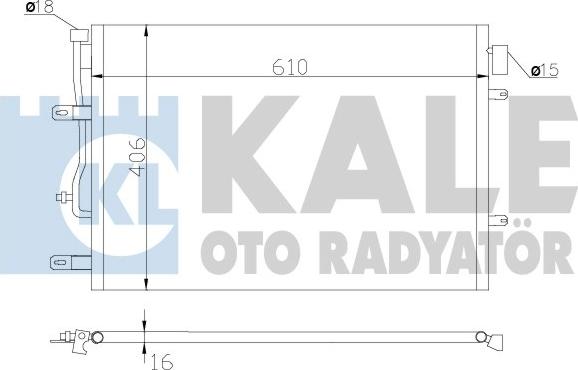 KALE OTO RADYATÖR 342410 - Condenser, air conditioning xparts.lv