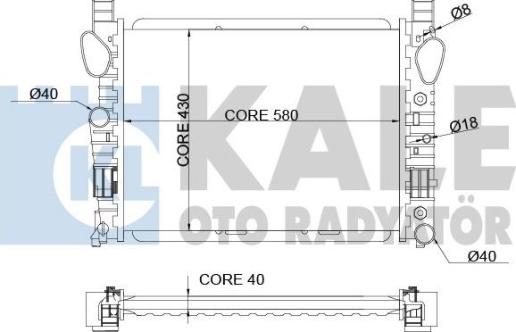 KALE OTO RADYATÖR 351800 - Radiators, Motora dzesēšanas sistēma xparts.lv
