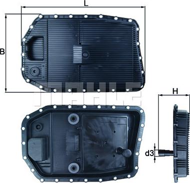 KNECHT HX154 - Oil sump, automatic transmission xparts.lv