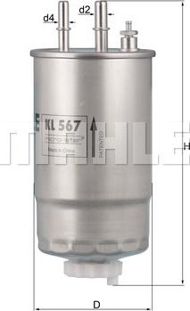 KNECHT KL 567 - Fuel filter xparts.lv