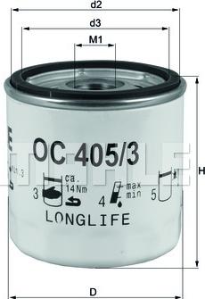 KNECHT OC 405/3 - Eļļas filtrs xparts.lv