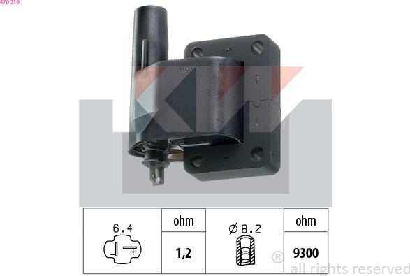 KW 470 219 - Ignition Coil xparts.lv