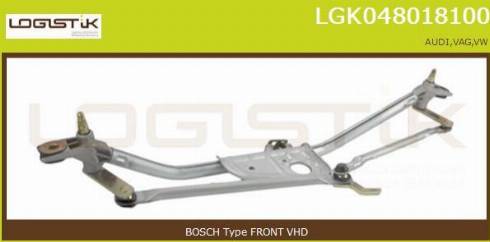 LGK LGK048018100 - Stiklu tīrītāja sviru un stiepņu sistēma xparts.lv