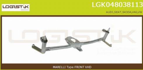 LGK LGK048038113 - Система тяг и рычагов привода стеклоочистителя xparts.lv