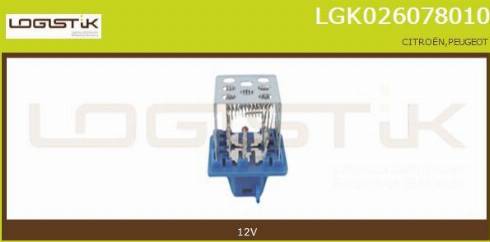 LGK LGK026078010 - Rezistors, Salona ventilators xparts.lv