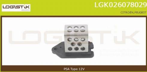 LGK LGK026078029 - Papildus rezistors, Elektromotors-Radiatora ventilators xparts.lv