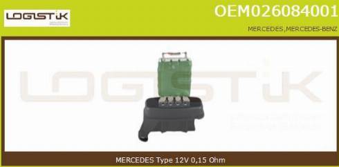LGK OEM026084001 - Resistor, interior blower xparts.lv