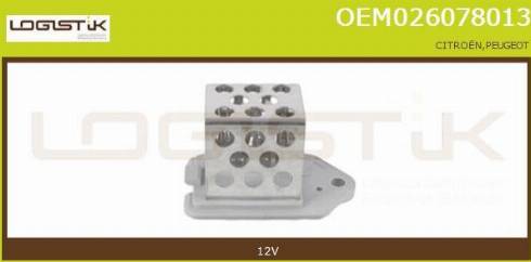 LGK OEM026078013 - Papildus rezistors, Elektromotors-Radiatora ventilators xparts.lv