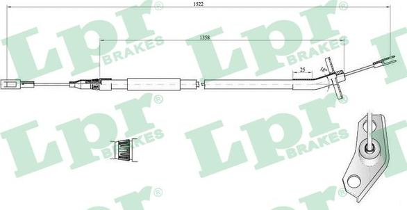 LPR C0445B - Cable, parking brake xparts.lv