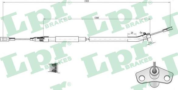 LPR C0448B - Cable, parking brake xparts.lv