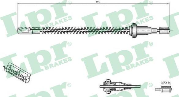 LPR C0556B - Cable, parking brake xparts.lv
