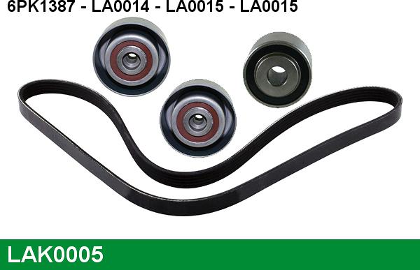 LUCAS LAK0005 - V-Ribbed Belt Set xparts.lv