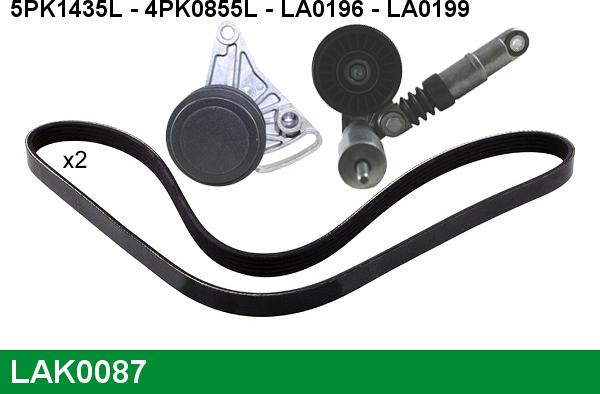 LUCAS LAK0087 - V-Ribbed Belt Set xparts.lv