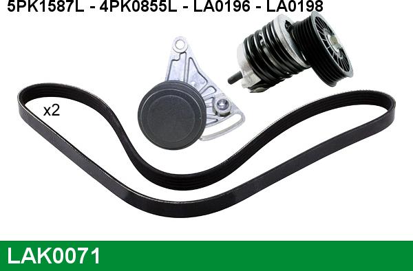 LUCAS LAK0071 - V-Ribbed Belt Set xparts.lv