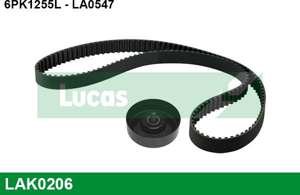 LUCAS LAK0206 - Ķīļrievu siksnu komplekts xparts.lv