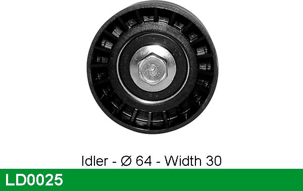 LUCAS LD0025 - Tensioner Pulley, timing belt xparts.lv