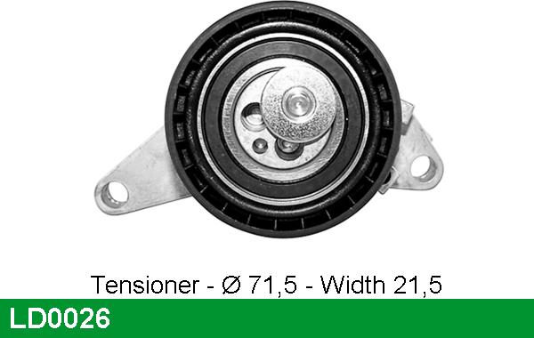 LUCAS LD0026 - Tensioner Pulley, timing belt xparts.lv