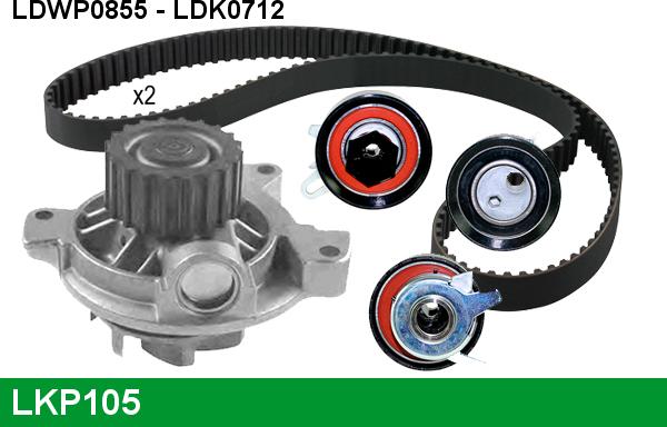 LUCAS LKP105 - Water Pump & Timing Belt Set xparts.lv