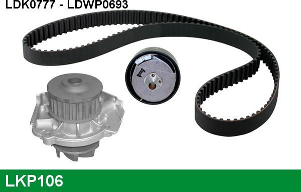 LUCAS LKP106 - Water Pump & Timing Belt Set xparts.lv