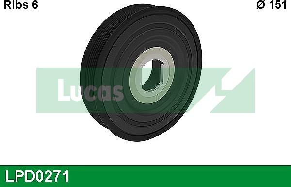 LUCAS LPD0271 - Belt Pulley, crankshaft xparts.lv