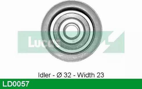 Lucas Engine Drive LD0057 - Tensioner Pulley, timing belt xparts.lv