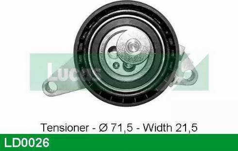 Lucas Engine Drive LD0026 - Tensioner Pulley, timing belt xparts.lv