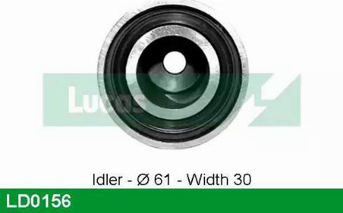 Lucas Engine Drive LD0156 - Deflection / Guide Pulley, timing belt xparts.lv