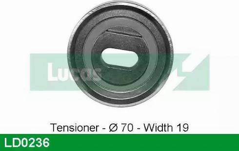 Lucas Engine Drive LD0236 - Tensioner Pulley, timing belt xparts.lv