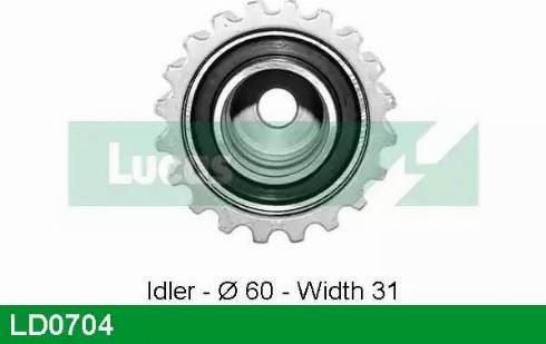 Lucas Engine Drive LD0704 - Tensioner Pulley, timing belt xparts.lv