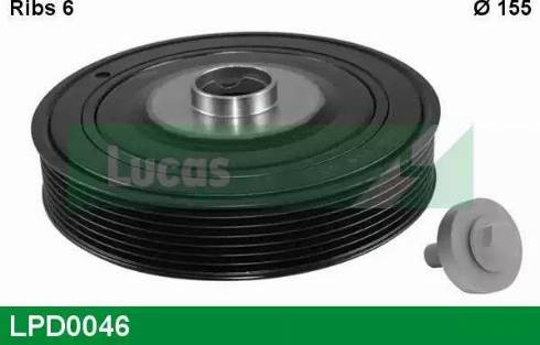 Lucas Engine Drive LPD0046 - Belt Pulley, crankshaft xparts.lv