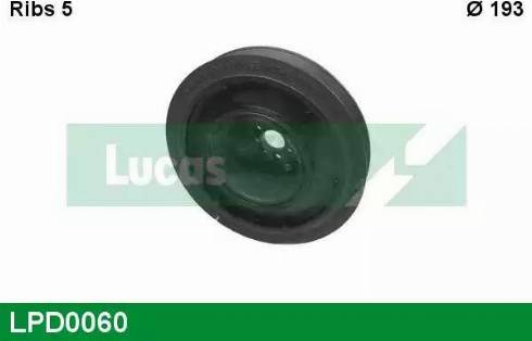 Lucas Engine Drive LPD0060 - Belt Pulley, crankshaft xparts.lv