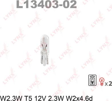LYNXauto L13403-02 - Лампа накаливания xparts.lv