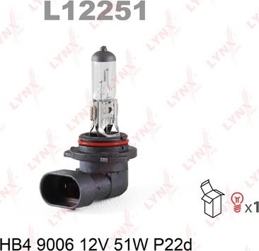 LYNXauto L12251 - Bulb, spotlight xparts.lv