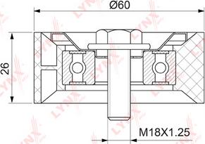 LYNXauto PB-5350 - Deflection / Guide Pulley, v-ribbed belt xparts.lv
