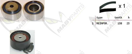 Mabyparts OBK010051 - Timing Belt Set xparts.lv