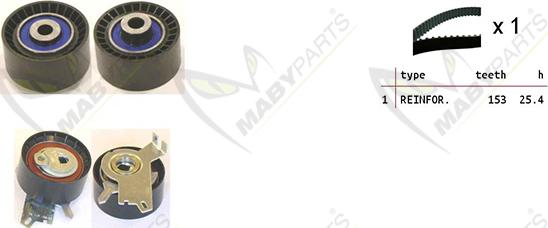 Mabyparts OBK010244 - Timing Belt Set xparts.lv