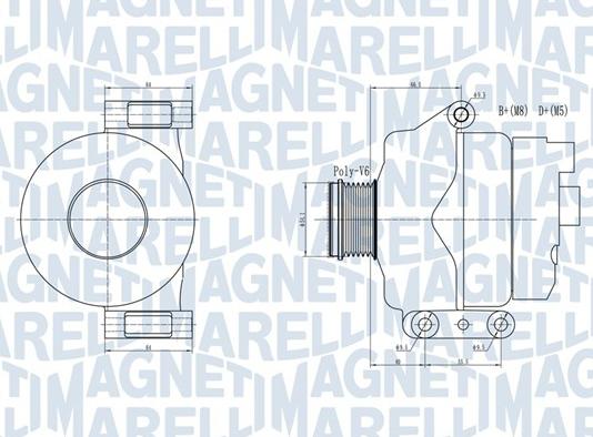 Magneti Marelli 063731934010 - Kintamosios srovės generatorius xparts.lv