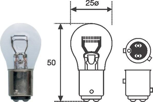 Magneti Marelli 008529100000 - Лампа накаливания, фонарь сигнала тормоза xparts.lv