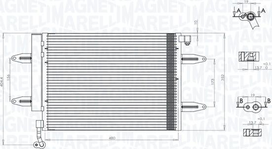 Magneti Marelli 350203911000 - Kondensators, Gaisa kond. sistēma xparts.lv