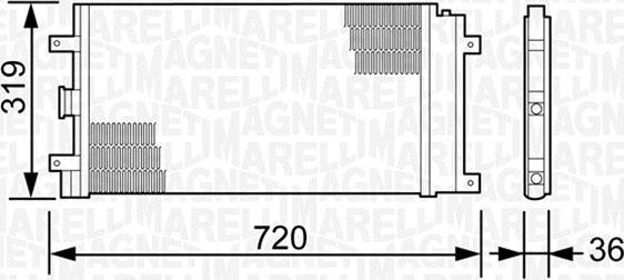 Magneti Marelli 350203496000 - Kondensators, Gaisa kond. sistēma xparts.lv