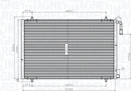 Magneti Marelli 350203825000 - Condenser, air conditioning xparts.lv