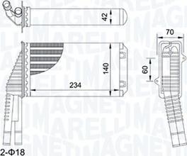 Magneti Marelli 350218467000 - Теплообменник, отопление салона xparts.lv