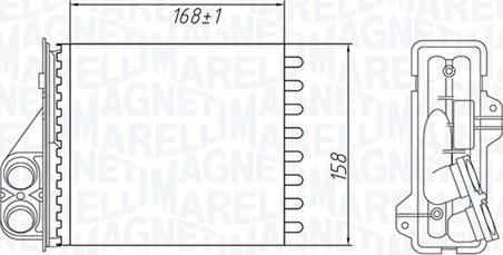 Magneti Marelli 350218479000 - Heat Exchanger, interior heating xparts.lv