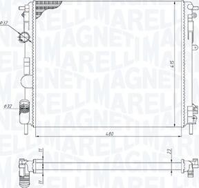 Magneti Marelli 350213195200 - Radiator, engine cooling xparts.lv